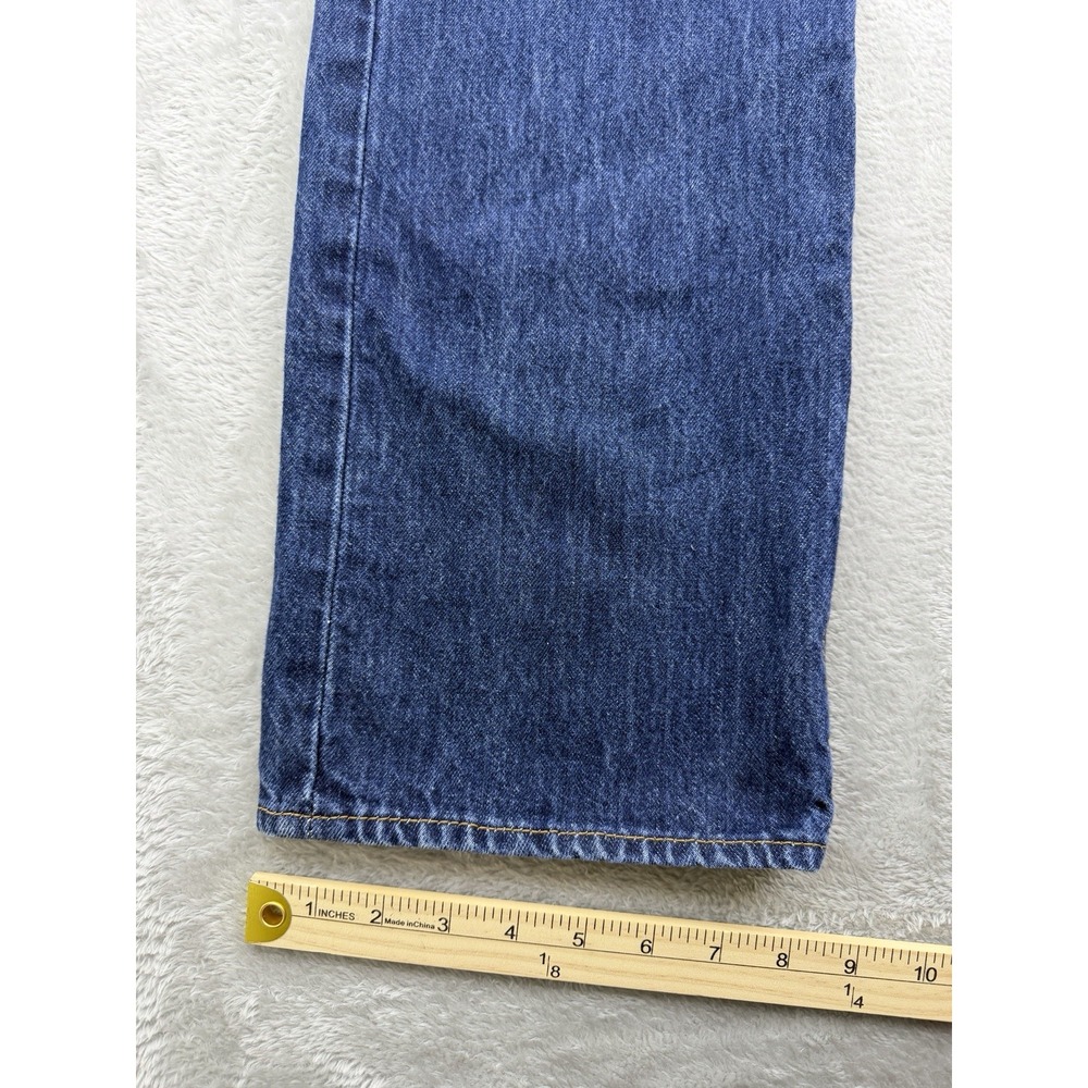 Levi's 501 Mens 40x30 Button Fly Original Fit Dark Wash Jean (Measured 36x28) - Picture 11 of 12